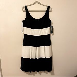 Ralph Lauren Striped Navy & White Dress - 12 NWT